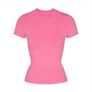 SKIMS Cotton Jersey T shirt in Sugar Pink Size Small